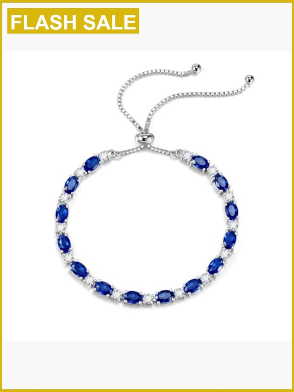 Sterling Silver Tennis Bracelet Adjustable Bolo Design Fine Jewelry Gift - Picture 2 of 7